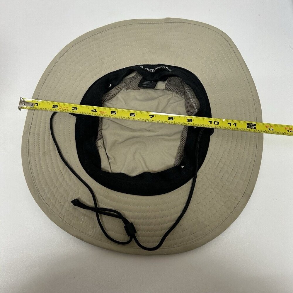 Free Country Outdoors Safari Outback Khaki Sun Hat Bucket Hat OS Mesh Chin Strin - Picture 8 of 8